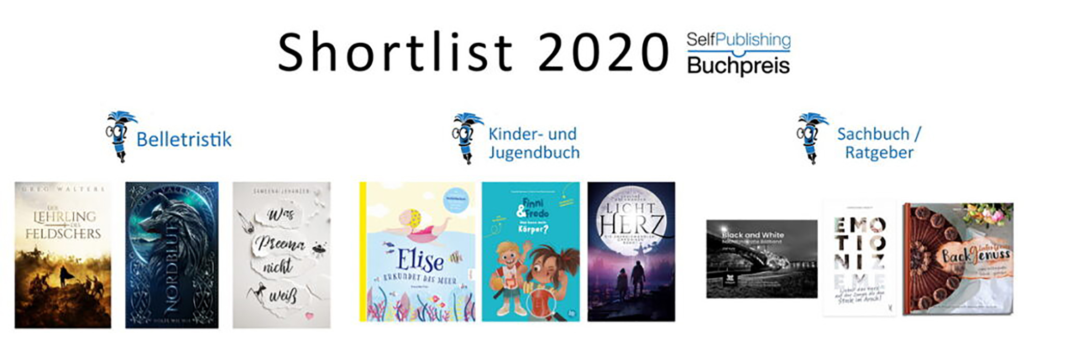 Die Shortlist des Selfpublishing-Buchpreis steht fest und Einladung zum Selfpublishing-Festival