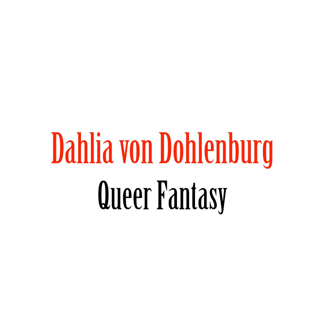 Dahlia von Dohlenburg Cover