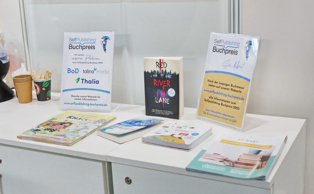 Stand des Selfpublisher-Verbands auf der Leipziger Buchmesse 2023