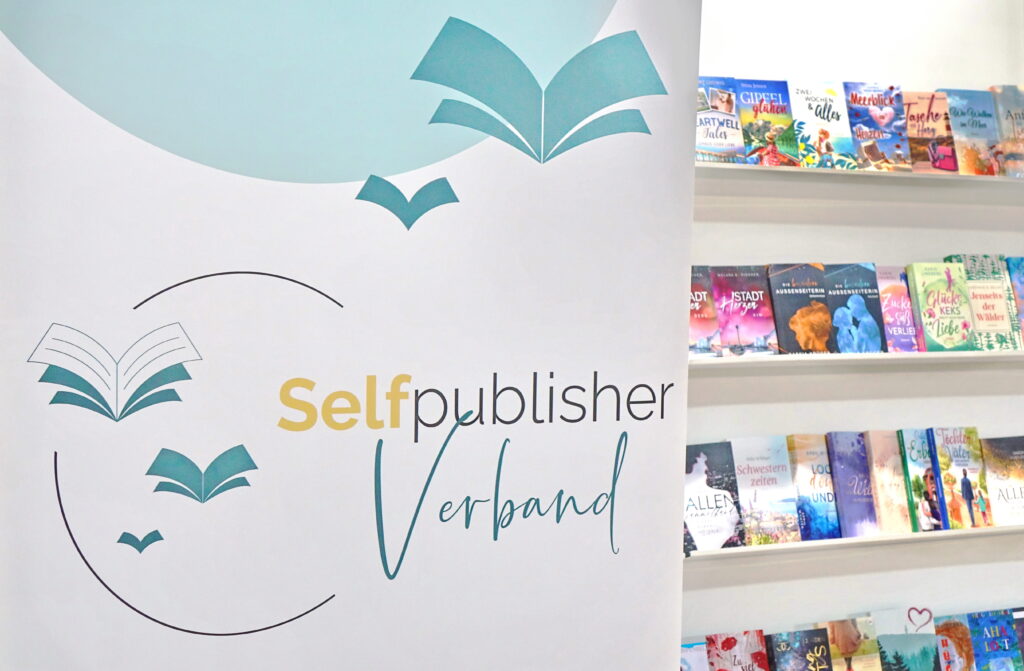 Stand des Selfpublisher-Verbands auf der Leipziger Buchmesse 2023