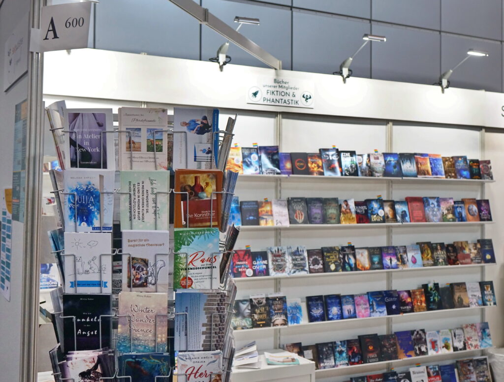 Stand des Selfpublisher-Verbands auf der Leipziger Buchmesse 2023