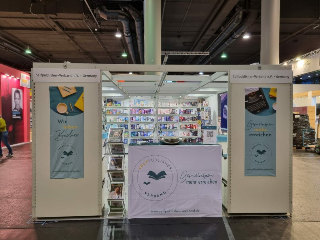 Stand des Selfpublisher Verbands auf der Frankfurter Buchmesse 2023