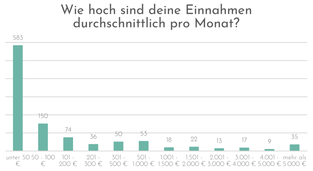 Wie hoch sind deine Einnahmen pro Monat? 