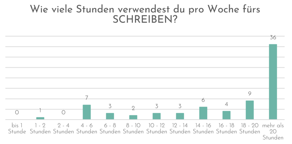 Wie viele Stunden verbringen Profi Selfpublisher mit dem Schreiben? 