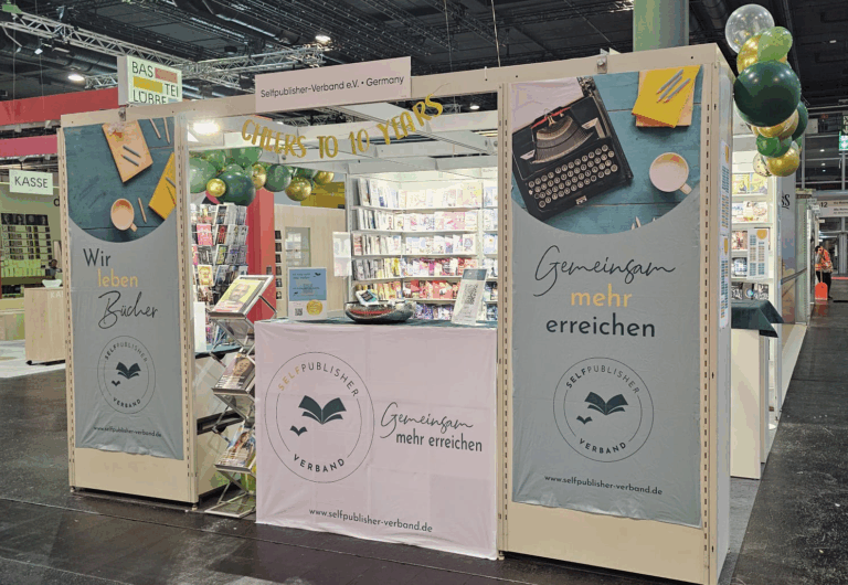 Stand des Selfpublishers Verbands auf der FBM 2025