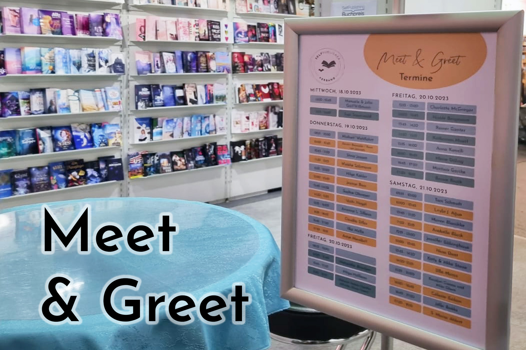 Meet & Greet Tisch auf der FBM