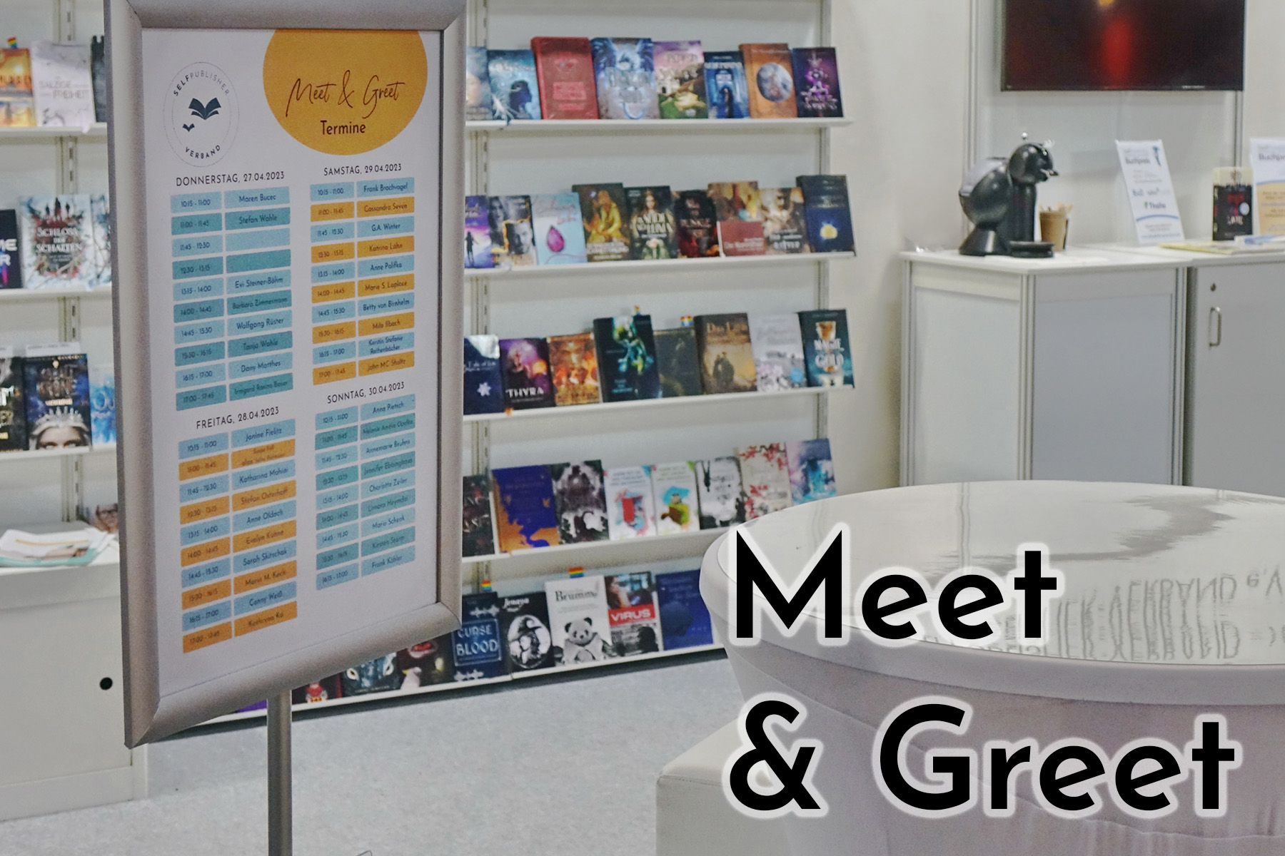 Meet & Greet Tisch auf der LBM